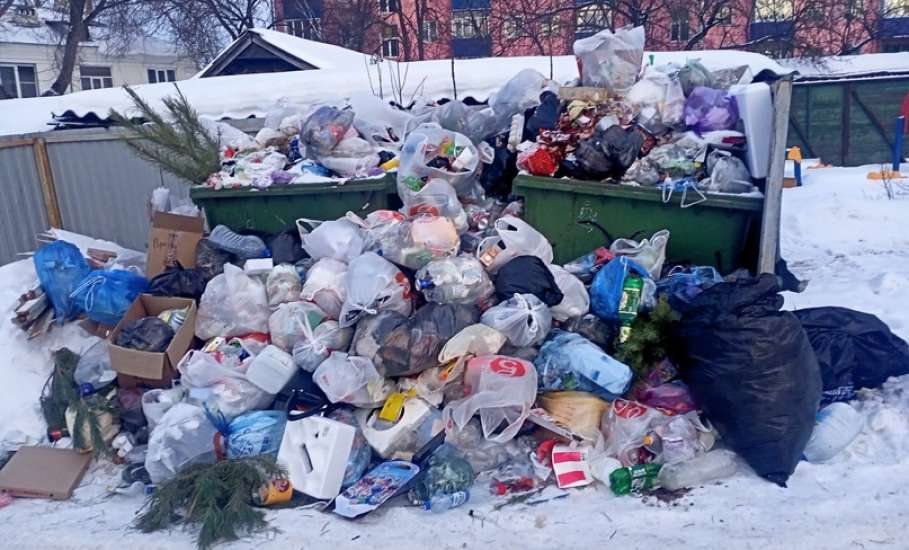 Жители Ельца жалуются на невывезенный мусор в разных районах города!