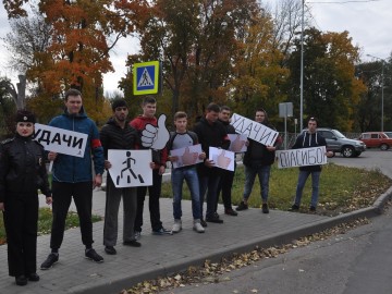 Представители ГИБДД и Добровольной молодёжной дружины города Ельца провели акцию «Лайк водителю» Представители ГИБДД и Добровольной молодёжной дружины города Ельца провели акцию «Лайк водителю»