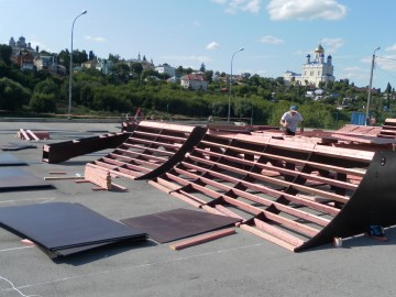 На площадке ФОК «Виктория» производится монтаж нового оборудования