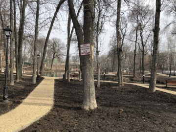 Пожилой человек в инвалидном кресле не смог попасть в Петровский парк города Ельца!