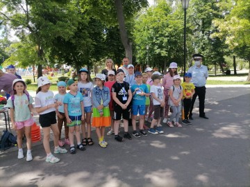 В лагере МАОУ ДО «Детско-юношеский центр им. Б.Г. Лесюка» прошло занятие по предупреждению ДТП с участием несовершеннолетних