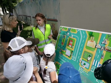 В лагере МАОУ ДО «Детско-юношеский центр им. Б.Г. Лесюка» прошло занятие по предупреждению ДТП с участием несовершеннолетних