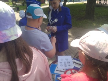 В лагере МАОУ ДО «Детско-юношеский центр им. Б.Г. Лесюка» прошло занятие по предупреждению ДТП с участием несовершеннолетних
