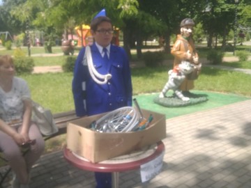 В лагере МАОУ ДО «Детско-юношеский центр им. Б.Г. Лесюка» прошло занятие по предупреждению ДТП с участием несовершеннолетних