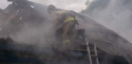 Загорание дома в Елецком районе