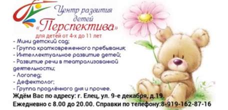 В Ельце открылся центр развития детей &laquo;Перспектива&raquo;
