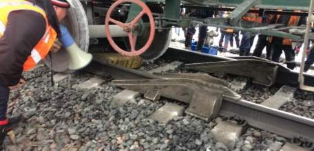 В Липецком районе сошёл с рельсов поезд