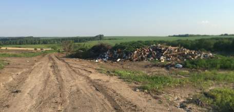 В Елецком районе снова обнаружена незаконная свалка мусора!
