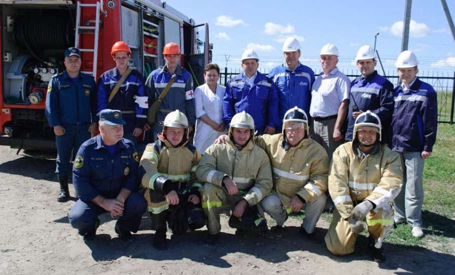 В Елецком районе прошла комплексная тренировка по отработке действий сотрудников ЛПУМГ и спасательных служб