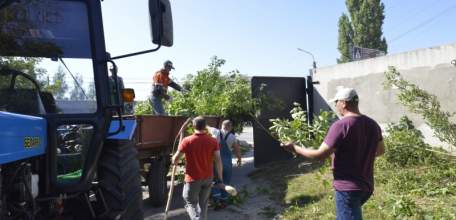 В Ельце на старом кладбище проходит субботник