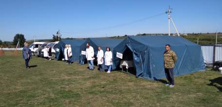 В Елецком районе прошел смотр сил и средств спасательной службы торговли и питания района