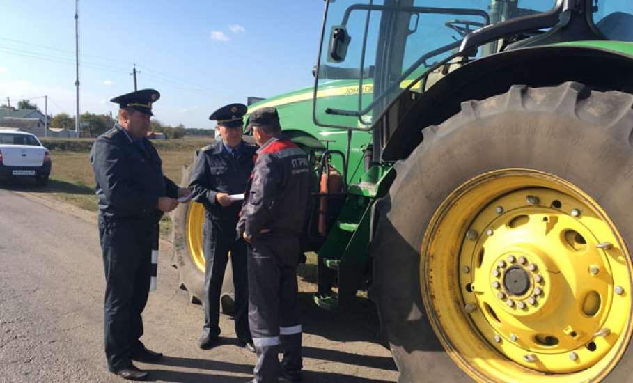 Межрайонный рейд инспекторов гостехнадзора на территориях Елецкого и Краснинского районов