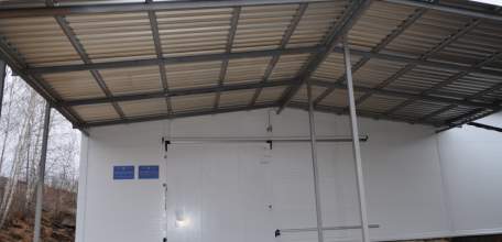 На базе исправительной колонии №4 города Ельца завершилось строительство модульного картофелехранилища