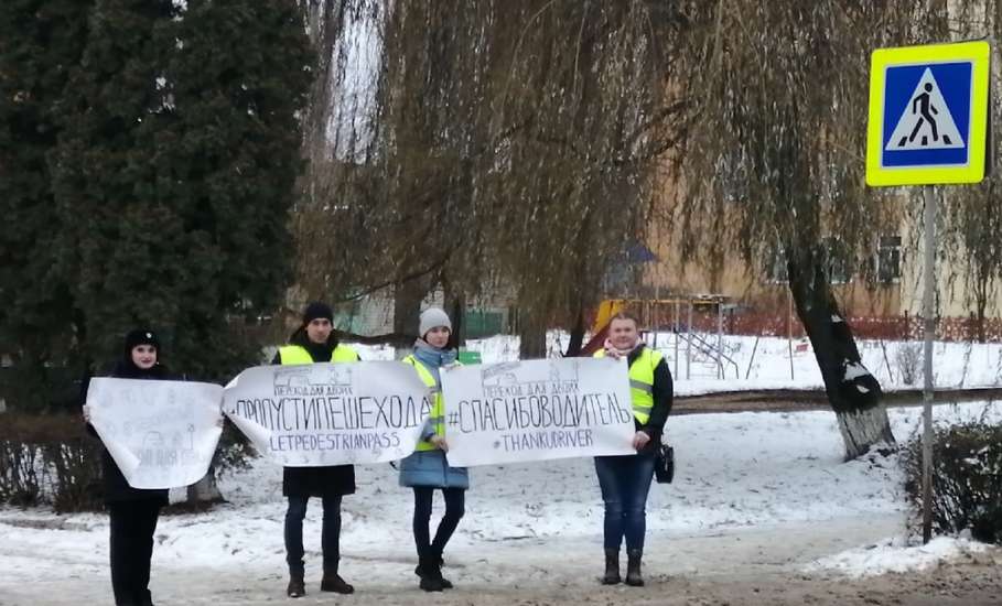 Госавтоинспекция, Общественная палата и Молодёжный Парламент города Ельца провели совместную акцию