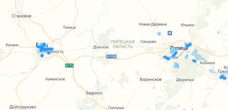 Объекты нацпроекта в Липецкой агломерации нанесены на интерактивную карту