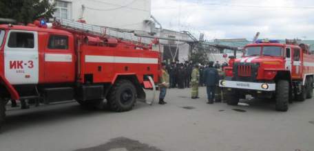 В ИК №3 проведено пожарно-тактическое учение с привлечением пожарно-спасательных подразделений Ельца ФПС МЧС России по Липецкой области