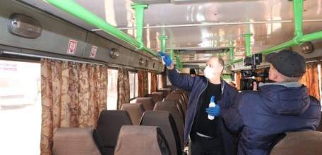 Санитарную обработку общественного транспорта в Липецкой области проводят ежедневно