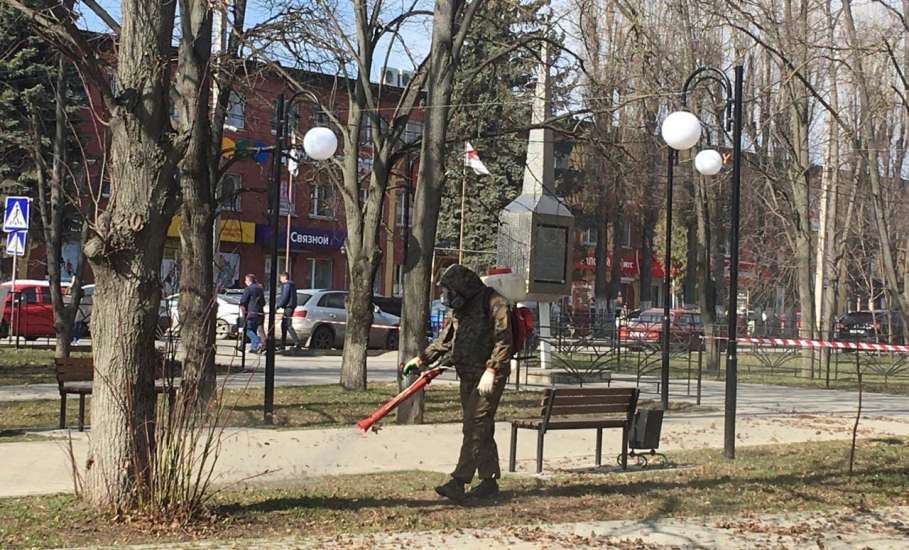 В Ельце проводится акарицидная обработка общественных территорий - парков и скверов