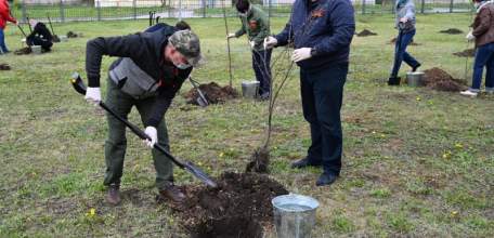 Вчера в Ельце был посажен еще один сад в рамках акции - «Сад Памяти»