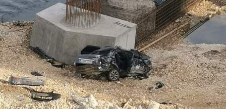 Момент падения &laquo;Приоры&raquo; с моста попал на видео