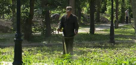 В Ельце продолжается благоустройство парков и скверов