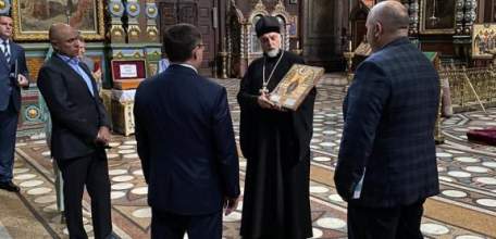 Руководитель Минстроя РФ Владимир Якушев в ходе рабочей поездки в Елец посетил Вознесенский собор