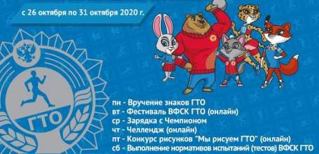 Единая неделя ГТО пройдет с 26 &ndash; 31 октября во всех районах Липецкой области