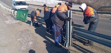 В Елецком районе прошла тренировка по подготовке низководного моста к паводку