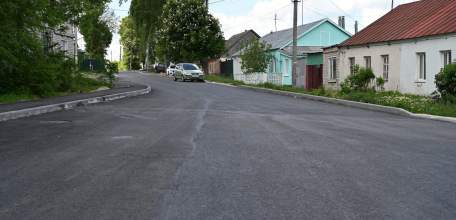 На улице Фрунзе в Ельце впервые появился асфальт