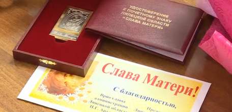 Почетный знак Липецкой области «Слава матери» получат 25 жительниц области