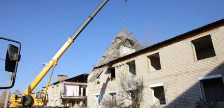 Начался демонтаж обрушившегося дома в Елецком районе