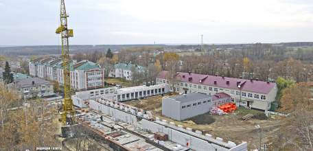 В Елецком районе продолжается активное строительство нового корпуса №2 школы п. Ключ жизни