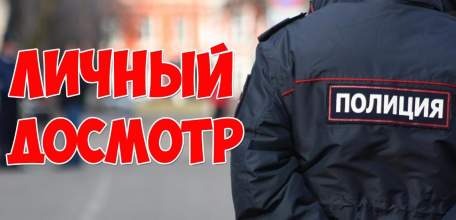 Личный досмотр граждан осуществляют только сотрудники полиции