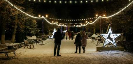 Что сможет лучше создать новогоднее настроение как вечерняя прогулка по парку?