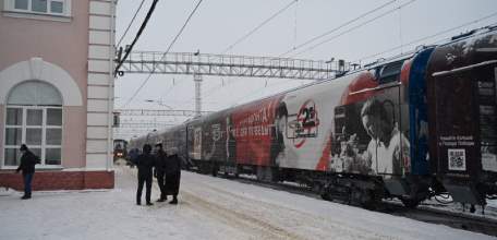 В Елец прибыл уникальный передвижной музей «Поезд Победы»