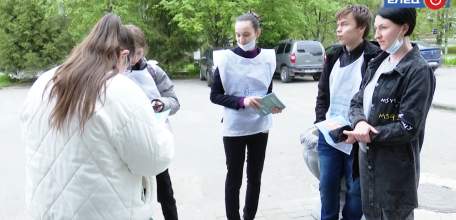 Волонтёры помогают ельчанам голосовать за приоритетные объекты благоустройства