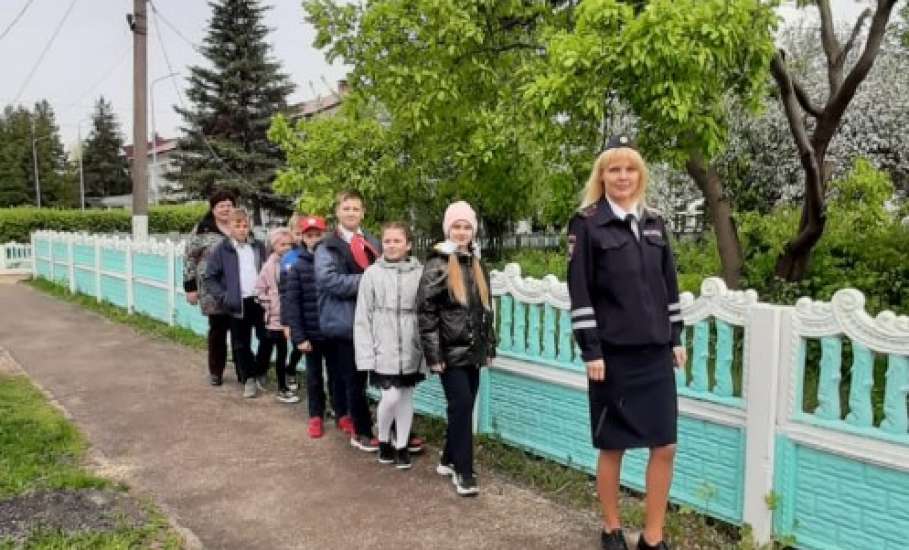 Сотрудники Госавтоинспекции организовали  пешеходную экскурсию для детей