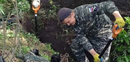 Елецкие школьники нашли останки солдат Великой Отечественной войны в районе села Ломигоры