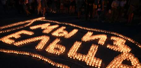 В Ельце состоялась акция «Огненные картины войны»