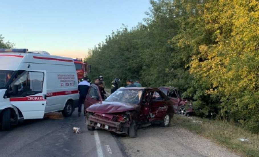 В Елецком районе в столкновении двух ВАЗов пострадали водитель и пассажир одного из автомобилей