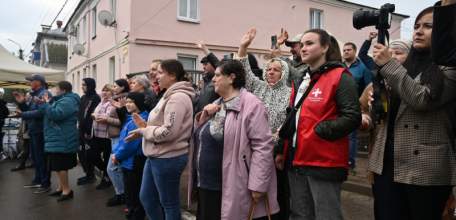 В Ельце проводили мобилизованных ельчан