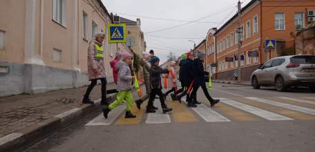 В школе № 15 г. Ельца проведено профилактическое занятие по снижению детского дорожного травматизма