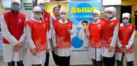 Жители Ельца приняли участие в профилактической акции «Дыши легко»