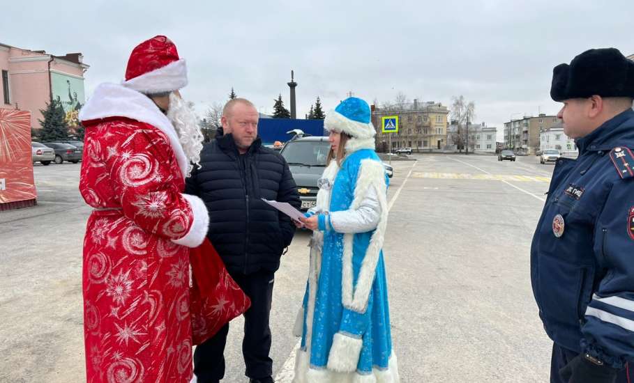 В Ельце прошла профилактическая акция «Дед Мороз за БДД»