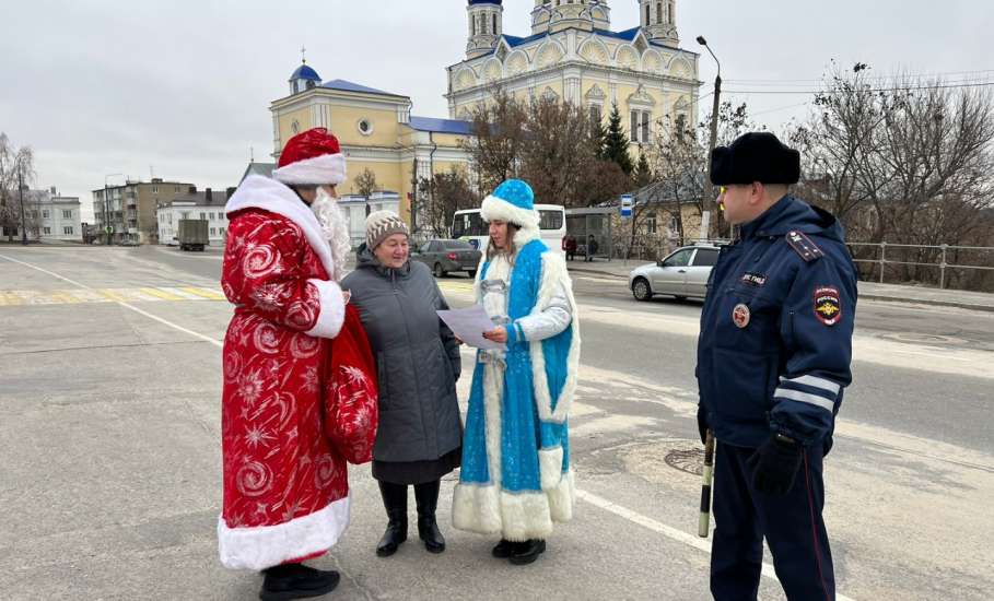 В Ельце прошла профилактическая акция «Дед Мороз за БДД»