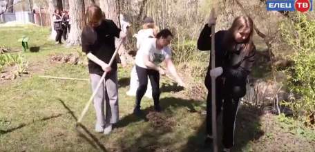 Студенты Елецкого медицинского колледжа К.С. Константиновой приняли участие в очередном субботнике