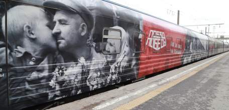 «Поезд Победы» побывал в Липецке и отправился в Елец