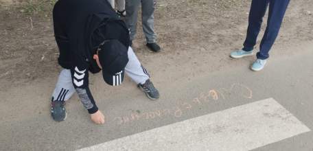 Мероприятие ГИБДД «Внимание-дети!» в пришкольном лагере школы «Развитие» г. Ельца