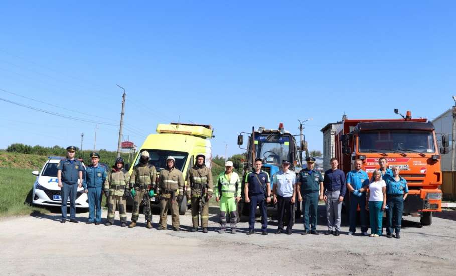 Тренировка по ликвидации последствий дорожно-транспортного происшествия на территории Елецкого муниципального района