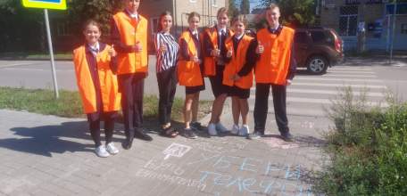 Акция ГИБДД «Граффити дорожной безопасности» в школе №23 г. Ельца